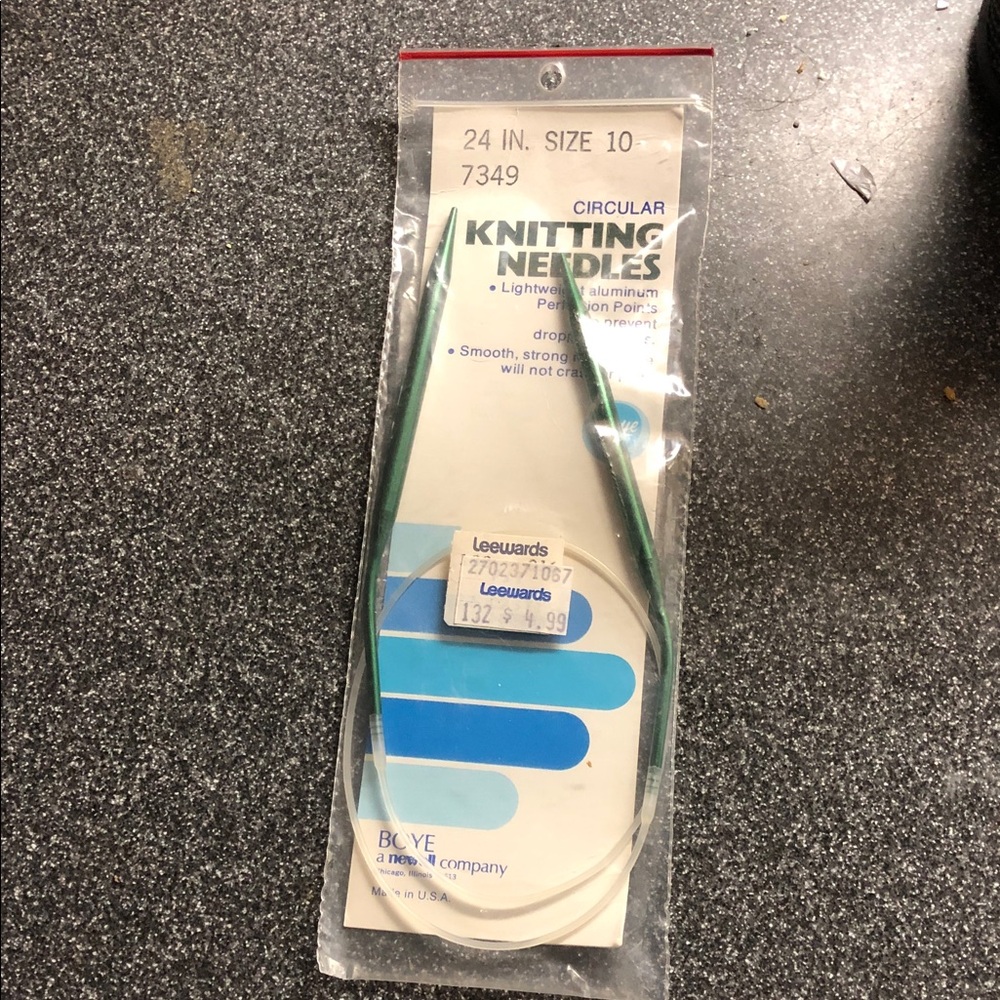 Circular Knitting Needles Size 10 - Green Tips